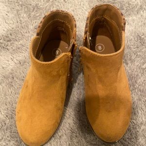 Tan Booties Size  8